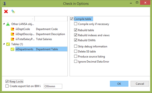 Step 2 Check in the Department Table and Fields